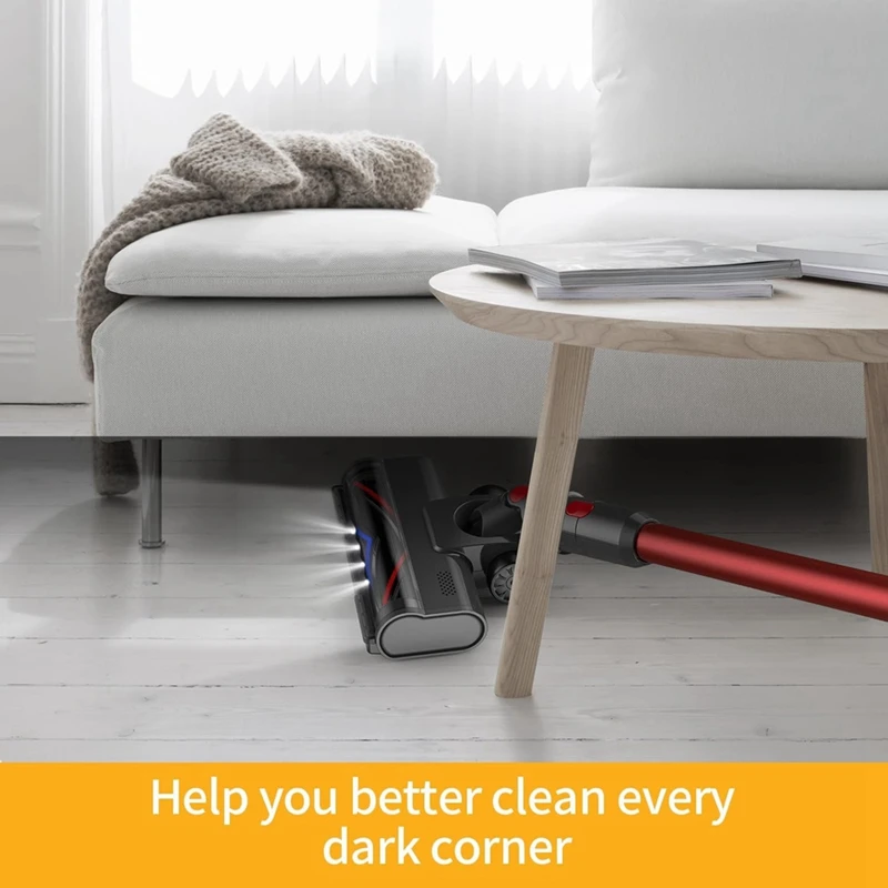 A44F-Quick-Release Turbine Brush Head For Dyson V7 V8 V10 V11 V15 Vacuum Cleaner Attachment With LED Light Floor Brush Head