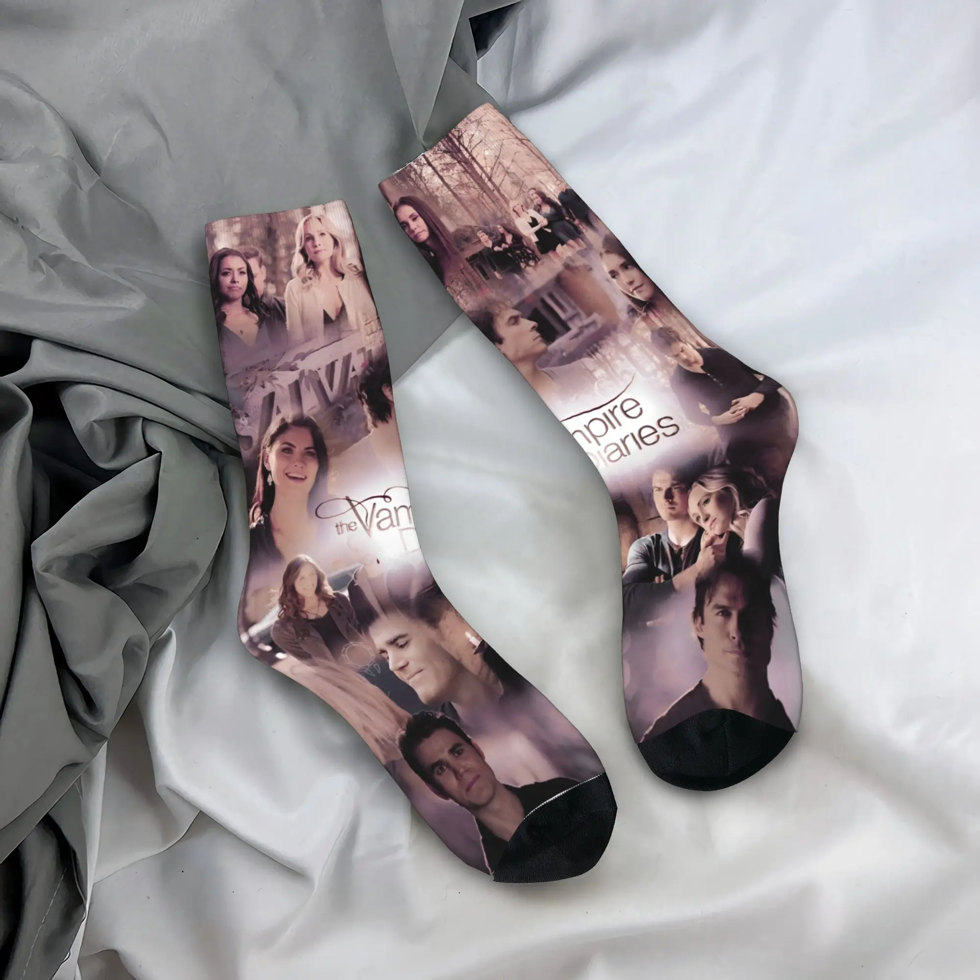 The Vampire Diaries Damon salvatore Sokken Gothic Kousen Winter Antislip Dames Heren Sokken Medium Zachte Grafische Outdoor Sokken