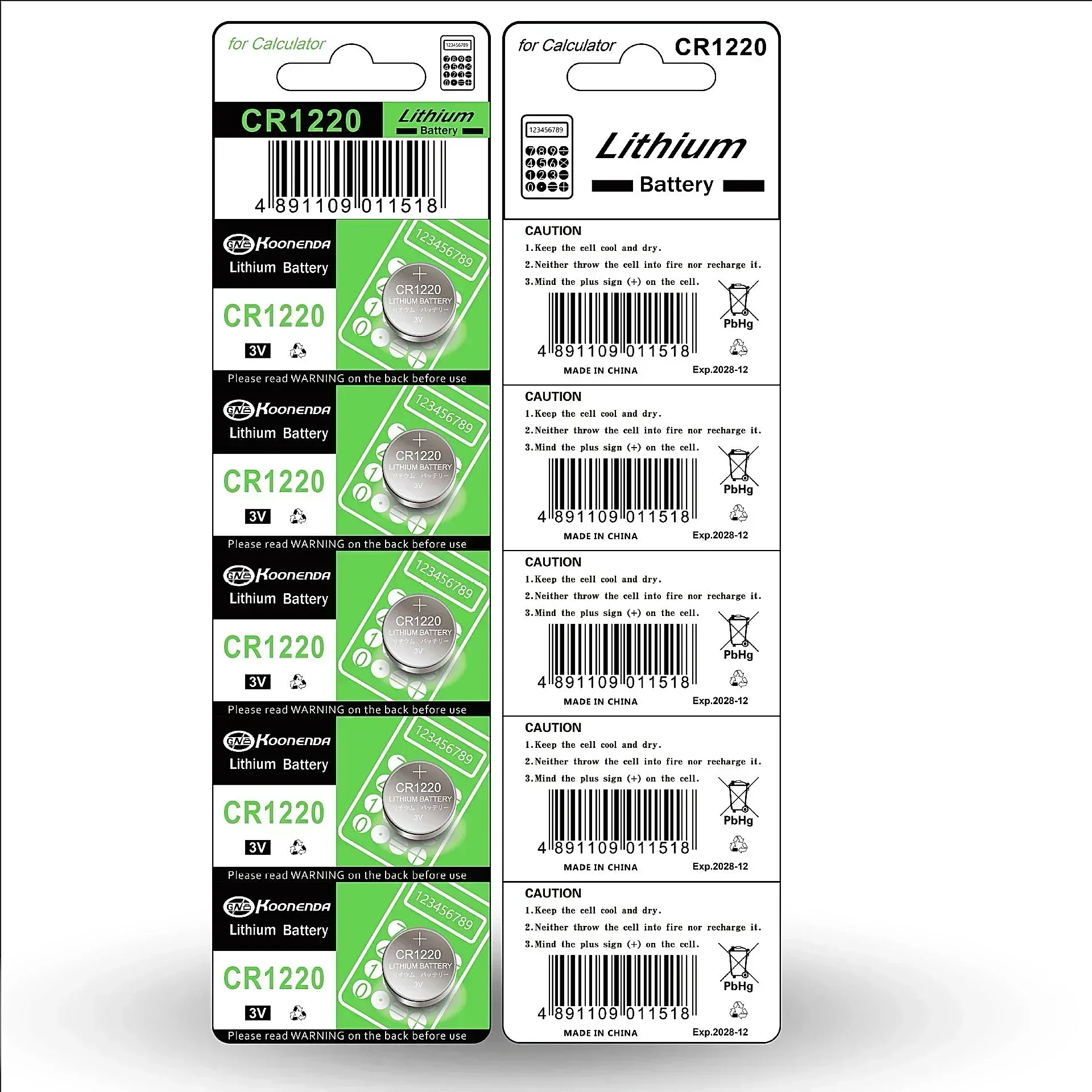 Neue 2–50 Stück CR1220-Batterien mit hoher Kapazität – 3 V Lithium-Knopfzellen CR 1220-Batterie für Uhren, Gesundheitsgeräte, Taschenrechner usw