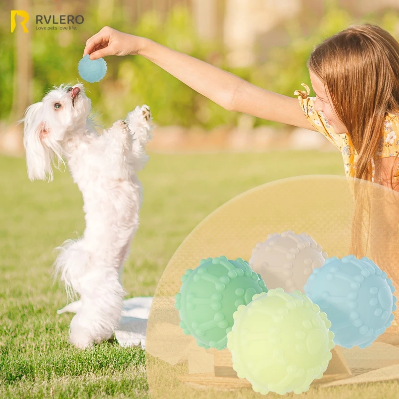 Hundespielzeug, leuchtender Ball, zum Kauen, Zähneputzen, lindert Langeweile, langlebig, für große Hunde, leicht, hohe Elastizität, Nachtspielzeug