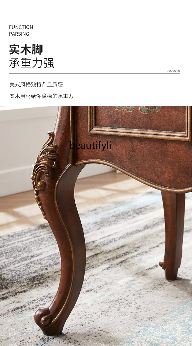 American-Style Solid Wood Computer Integrated Desk Light Luxury Study Calligraphy Large Desk Living Room Computer Desk