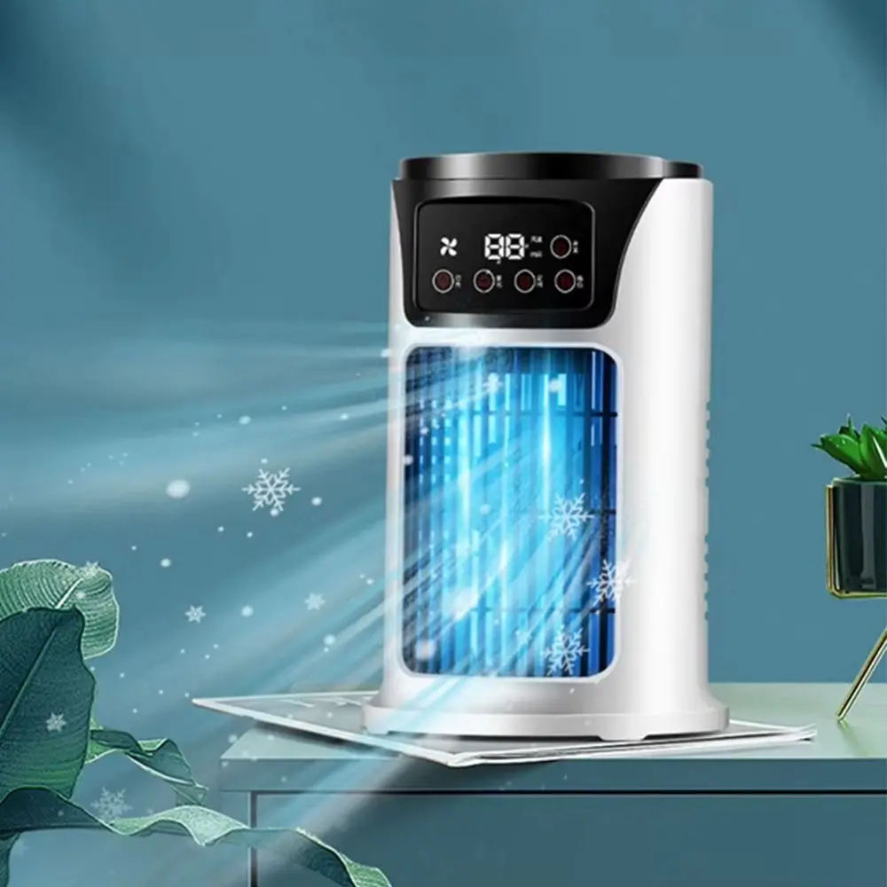 6 Speeds Misting Fan Compact Design Water Mist Atomization Air Cooler Fan USB Power Supply 300ML Water Tank
