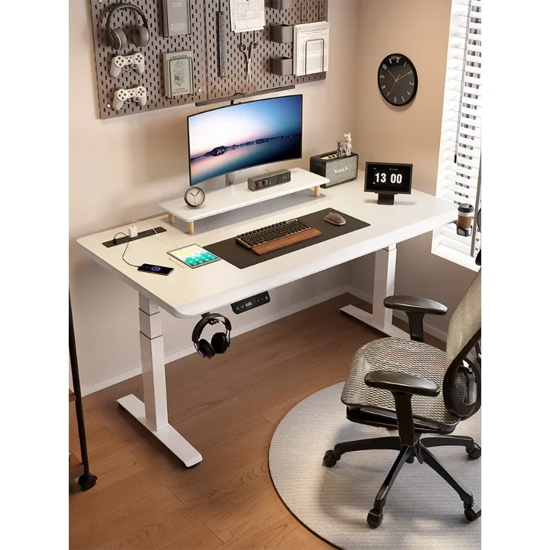 

Electric lifting table Solid wood desk Learning desk Workbench Home intelligence
