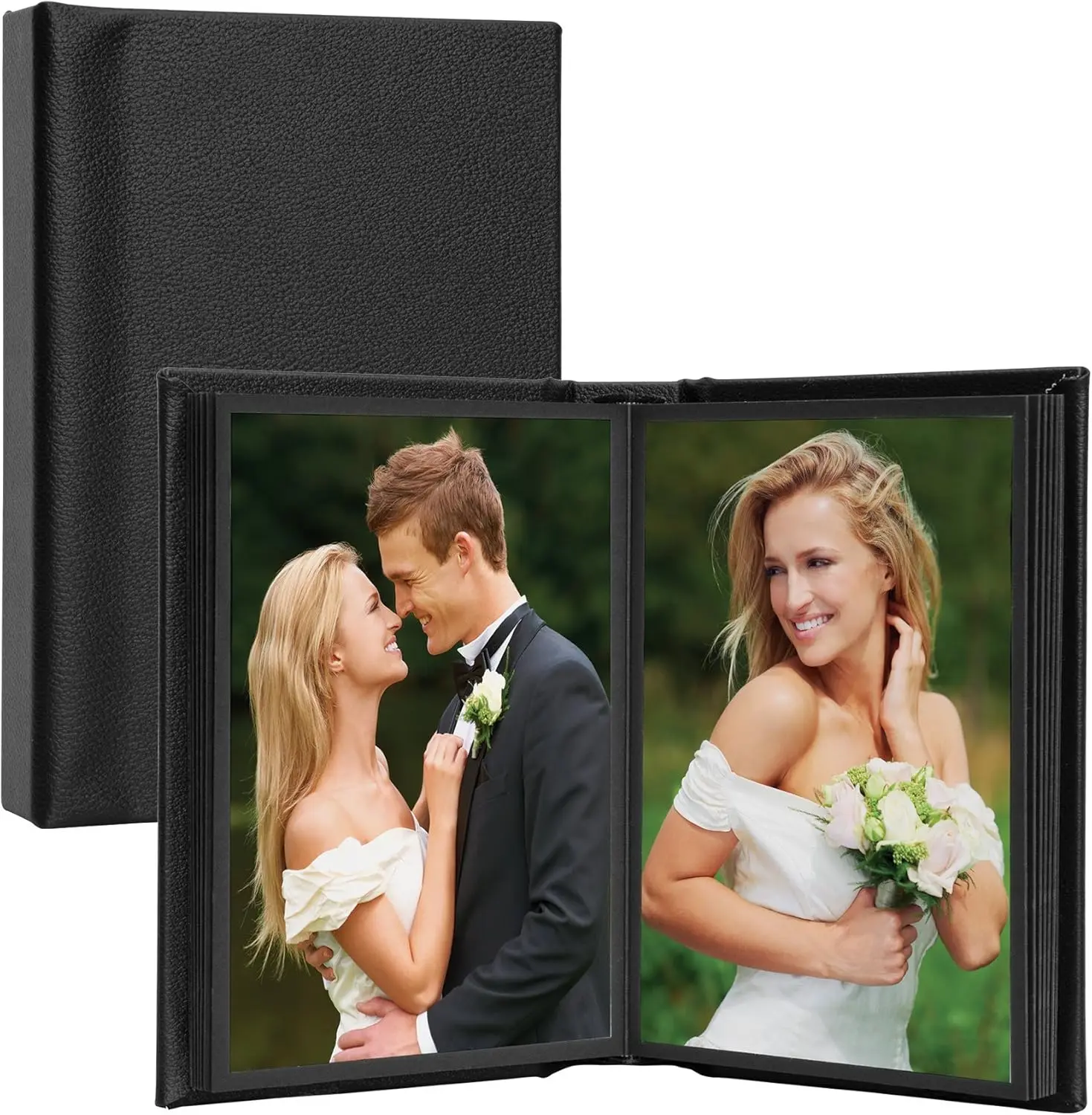 

4" x 6" Black Leather Self-Stick Photo Album - Holds 10 photos