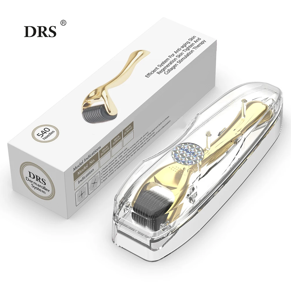 DRS 540 Derma Roller for Beard Hair Skin Face 540 Micro Needle Meso Roller - Self Care Gifts Facial Skin Care Tools