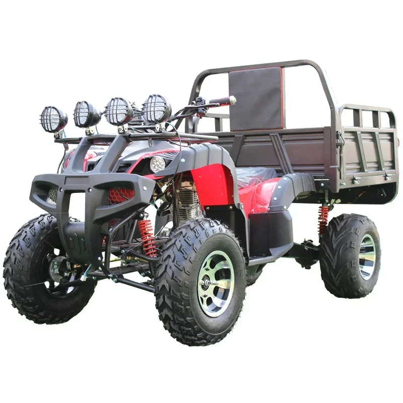 

250CC ATV Mountain Buggy with Rear Bucket,Automatic Big Bull Farm Truck UTV,Beach Bike Quad Gasoline,Zongshen Engine Disc Brakes