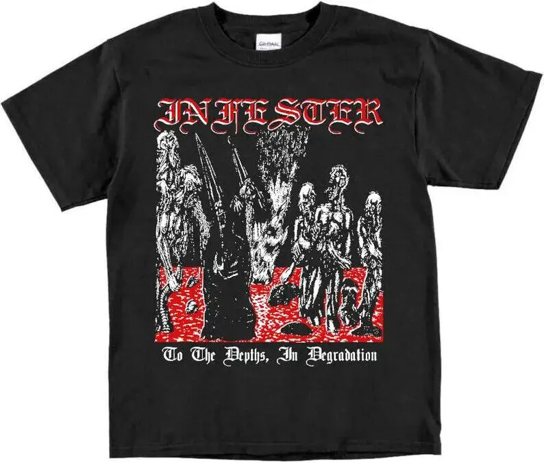 Infester Death Metal T Shirt Vintage Autopsy Baphomet Gorguts Disgorge Gorgasm