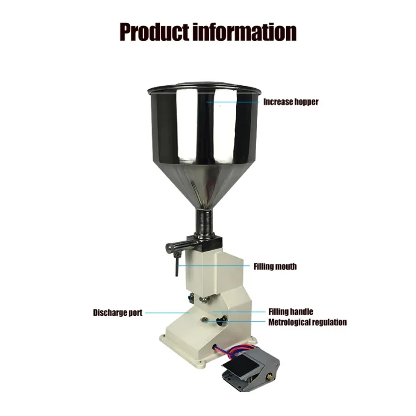 A02 Small Pneumatic Quantitative Filling Machine, Dual-use for Paste and Liquid, Toothpaste/small Dose/cream Filling Machine
