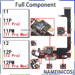 USB Port Charger Dock Connector Mic Cable for IPhone 11 12 Pro Max 11P 11PM 12P 12PM Dock Charging Board Flex Module