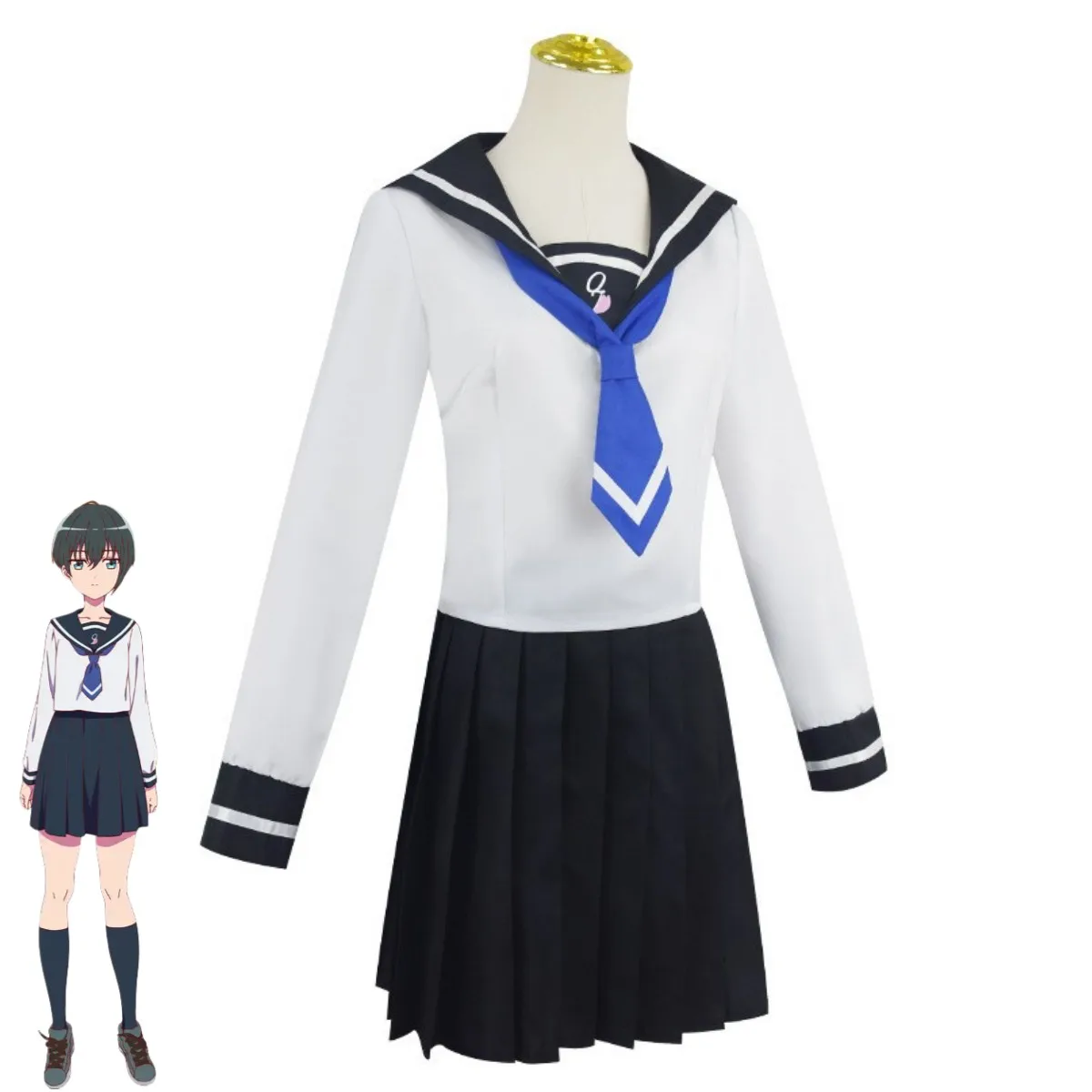 Misora Kanata fantasia de cosplay feminina, uniforme JK japonês, kawaii sexy, traje de marinheiro do campus, Naruto-torcer por você, novo anime, 2024