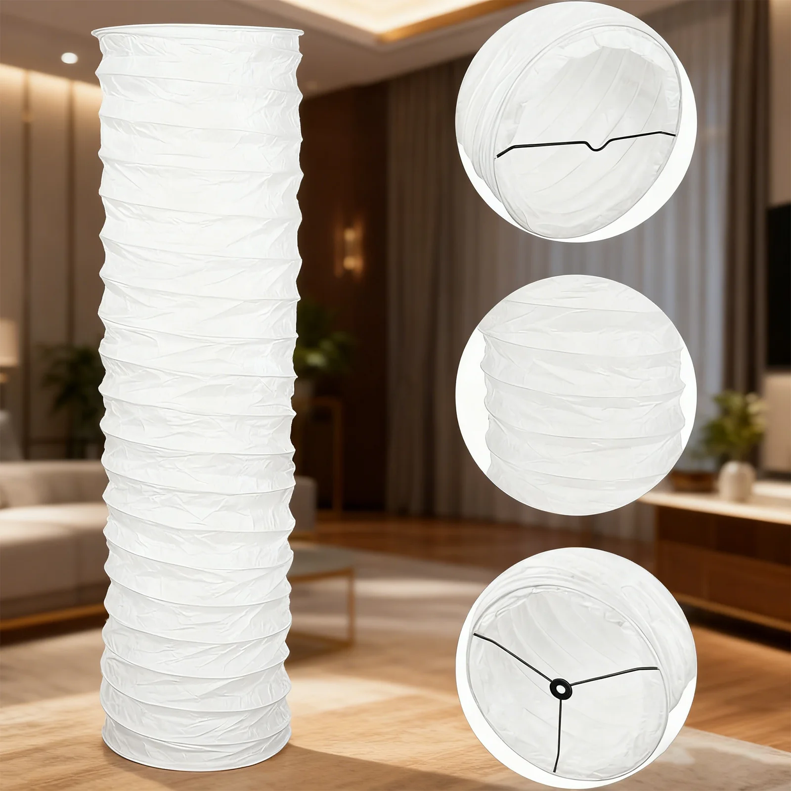 

Column Floor Lamp Shade, Tall Paper Lampshade for Standing Lamps, Durable, Perfect for Living Room, Bedroom, Hotel Room Decor