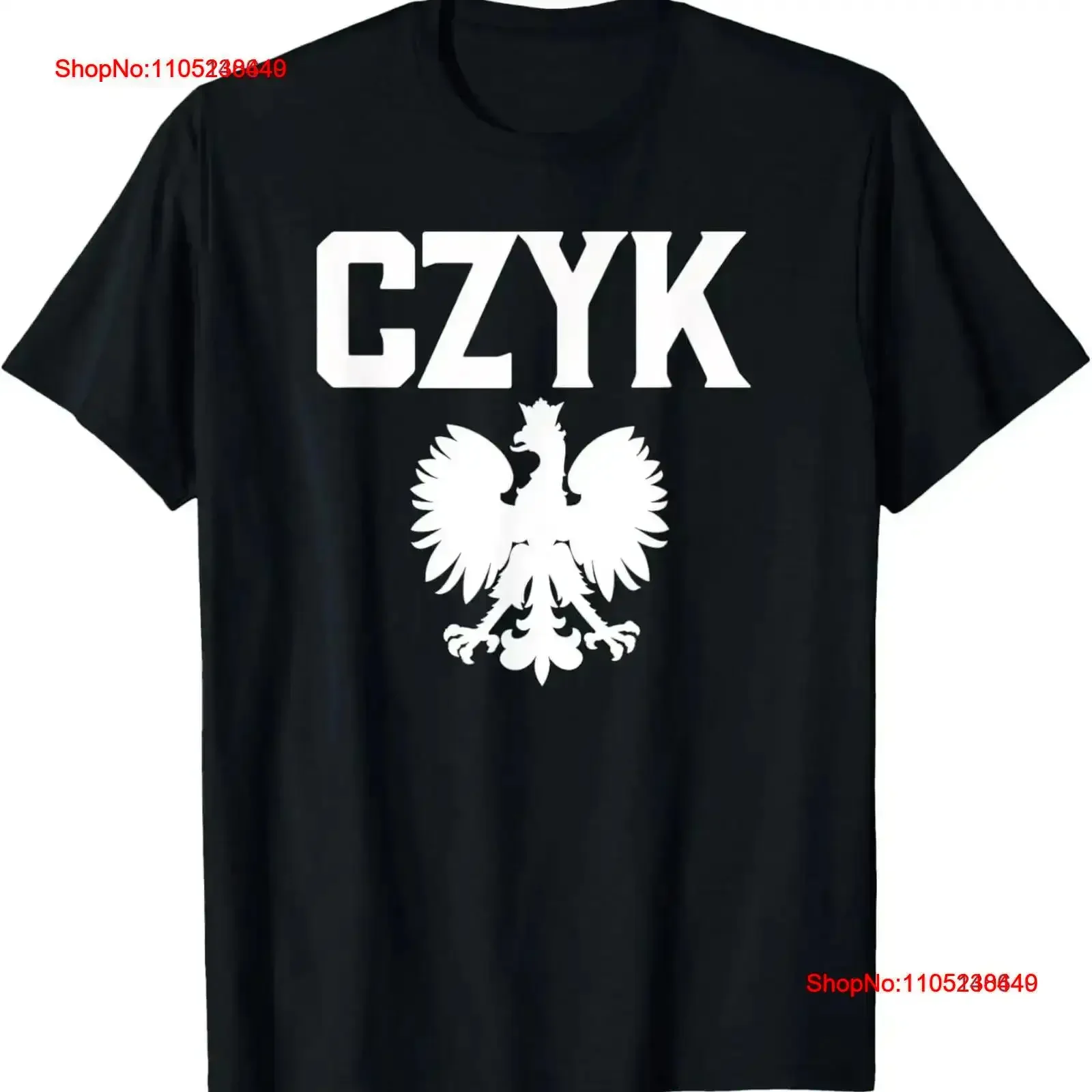 

CZYK Polish American Heritage Eagle Dyngus Day T Shirt vintage Washed designer clothes graphic homme Casual Breathable Soft