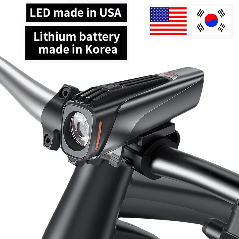 Anti Glare1000 LM Bicycle Front LED Light MTB Road Bike Rechargeable USB Flashlight Cycling Headlight Lamp Type C