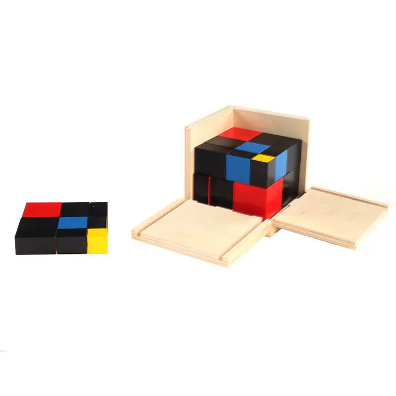 Montessori Math Materials Montessori Trinomial Cube Preschool Educational Learning Toys For Kids Juguetes Brinquedos MG1964H