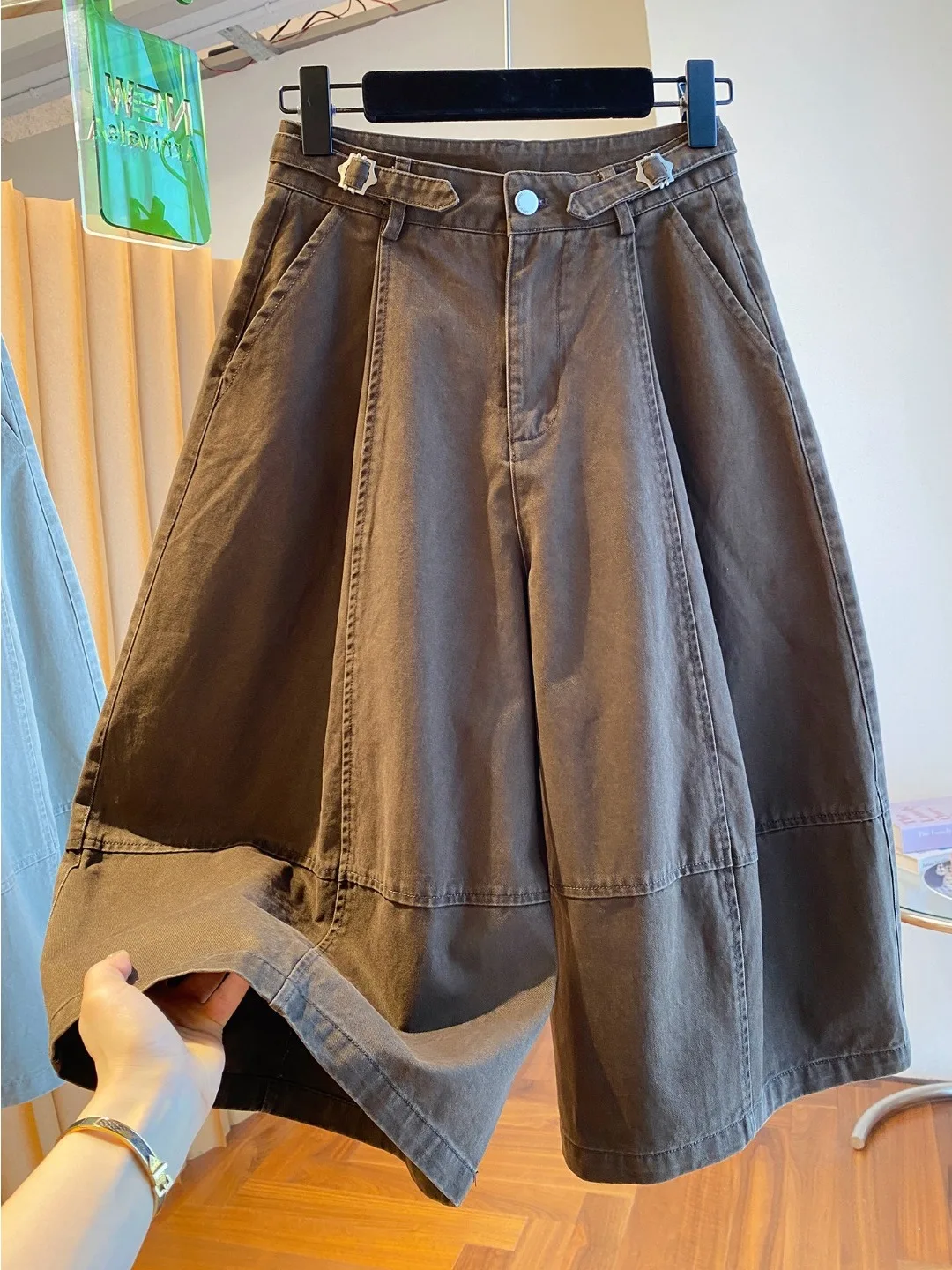 Trendy Seven-Foot Wide-Leg Jeans plus Size Women's Casual Loose Versatile Comfortable Autumn Fashionable Straight-Cut Pants