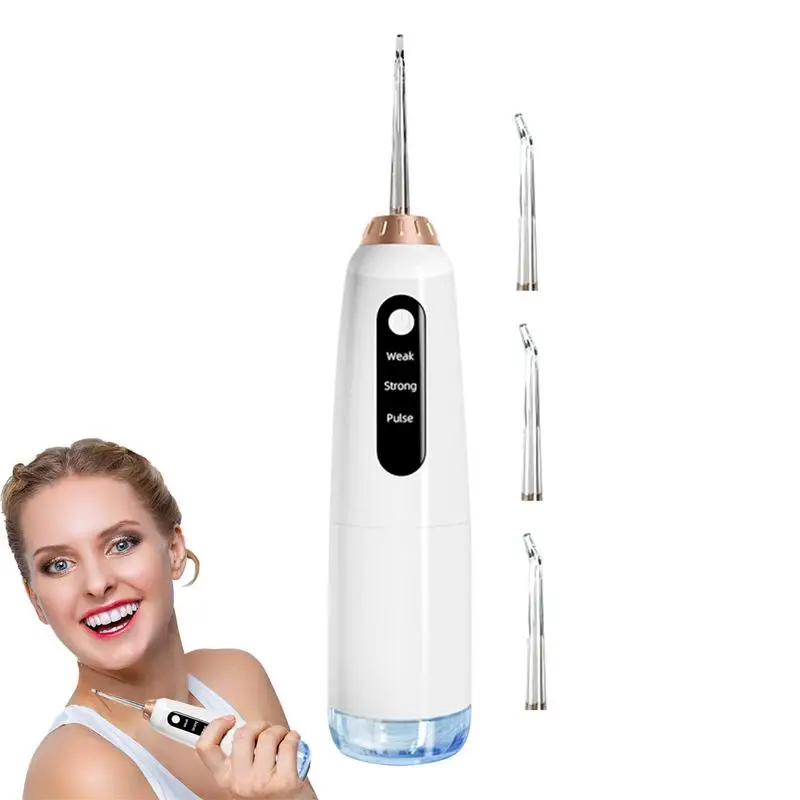 Cordless Water Flosser with 3 Modes Portable 330ml Water Tank Low Noise Long-Lasting Water Picks for Teeth Cleaning and Flossing