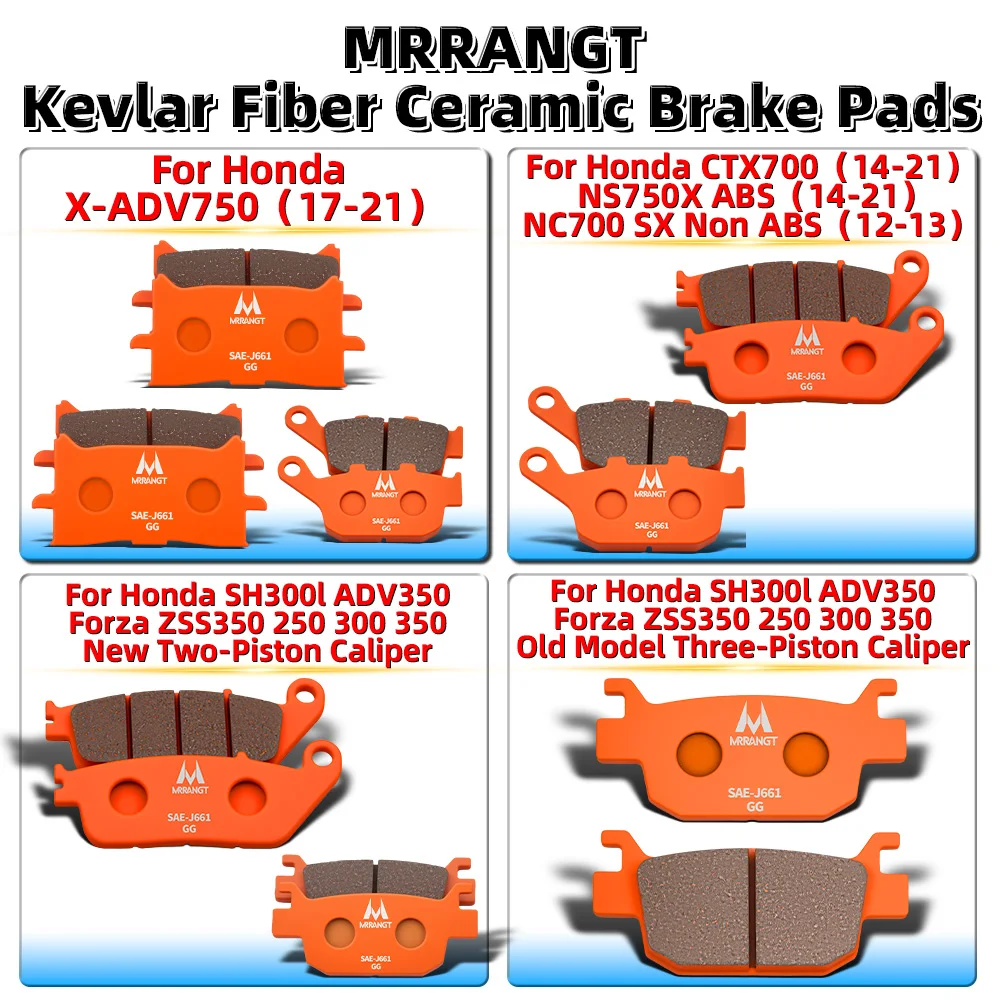 

Motorcycle Ceramic Brake Pads Fit For Honda X-ADV750 NS750X ABS Forza350 300 250 ADV350 CTX700 NC700