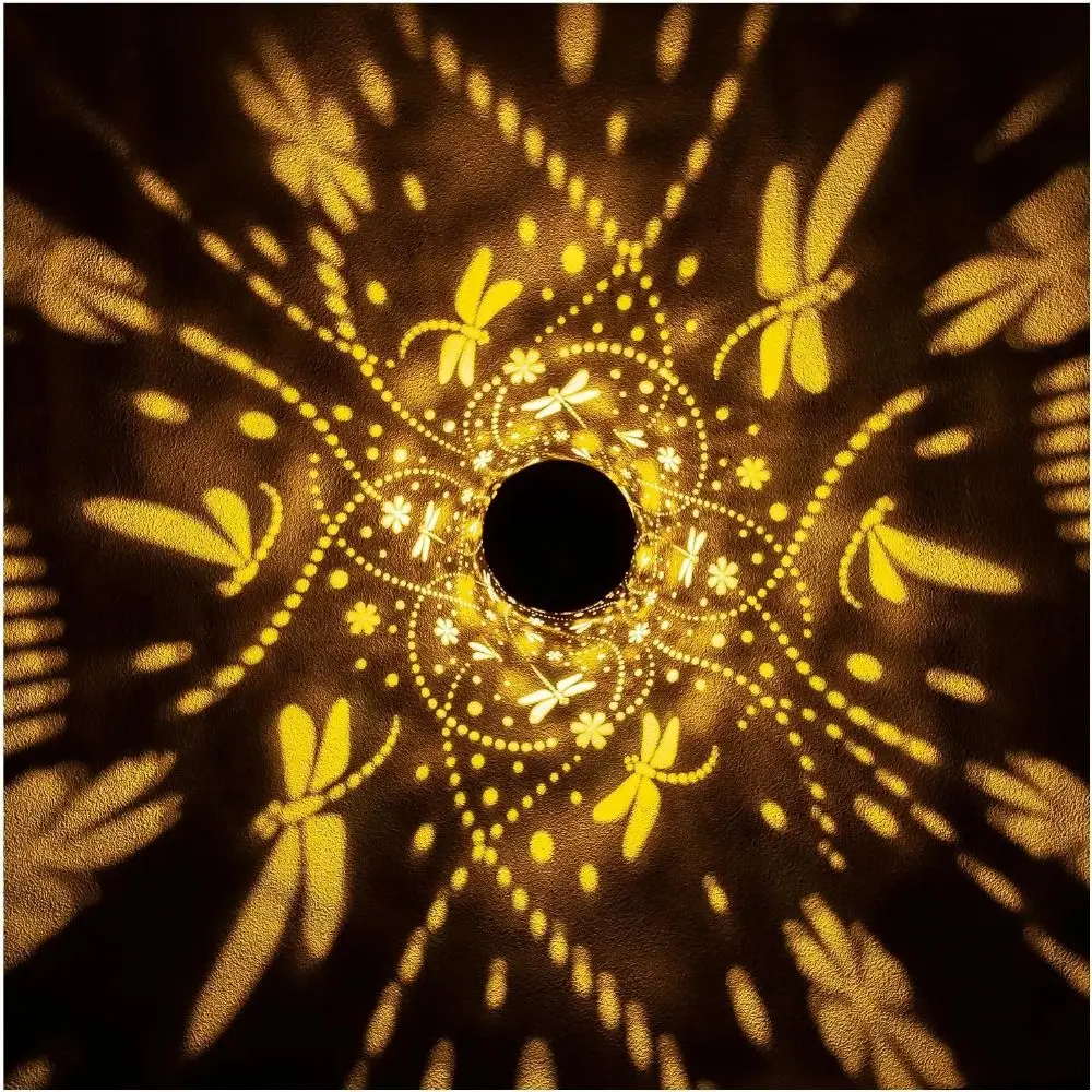 Butterfly/Flower Hanging Solar Lanterns Solar Powered Portable LED Solar Night Light Decorative Hollow Out