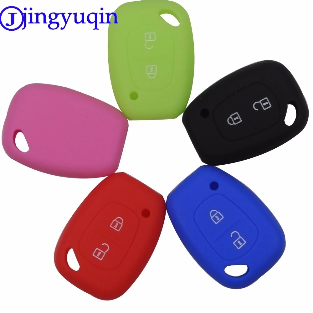 jingyuqin New Silicone Remote Car Key For Renault /Kangoo /Master /Trafic Color Fob Case Cover