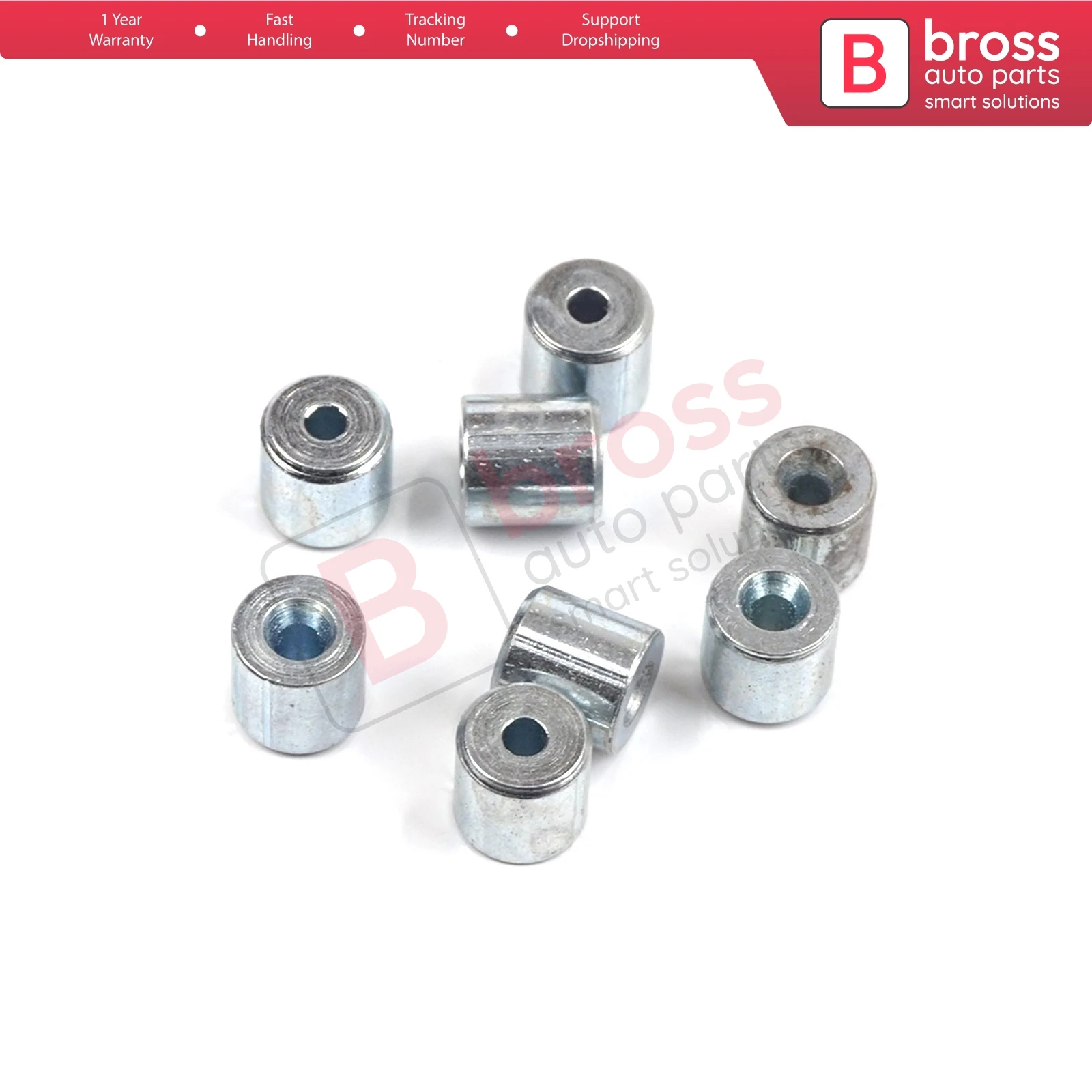 BCR003 100 PCS Window Regulator Winder Mechanism Repair Steel Cable Wire Rope End Fitting Pin Stop Sleeve Crimp Rivet 5x5/1.7 mm