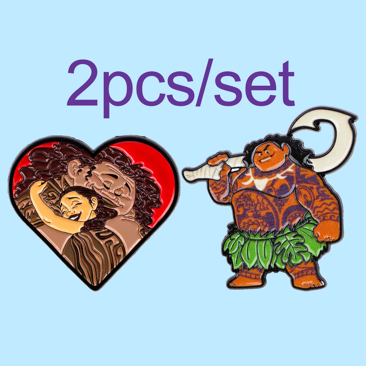 2 قطعة/المجموعة الخيال فيلم المينا دبابيس الكرتون القلب بروش المعادن التلبيب شارة بدبوس ظهره اكسسوارات مجوهرات صديق الهدايا