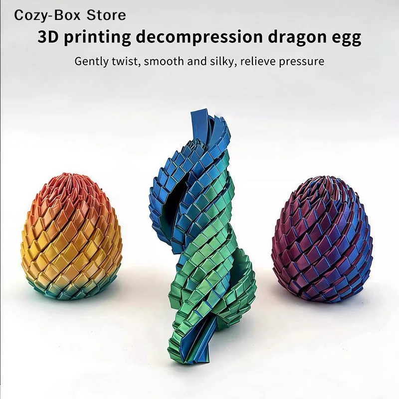 [ZY]3D Printing Dragon Egg Stress Relief Model Deformable Twist Egg Creative Stress-Relief Gadget Desk Ornament[ZY]