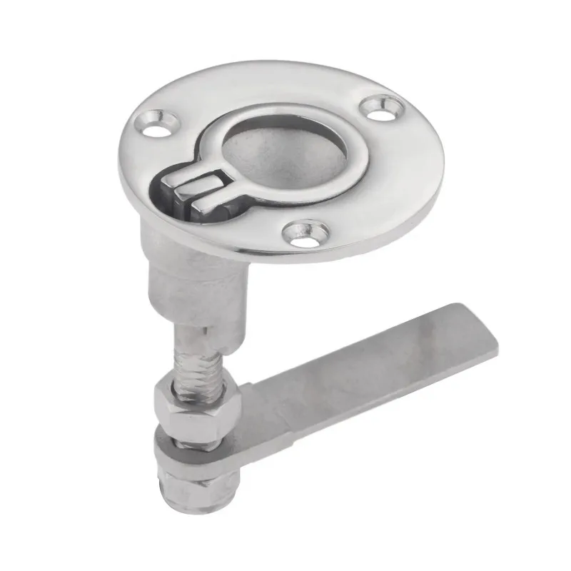 Pegangan kunci lantai baja tahan karat, pegangan sabuk perangkat keras laut kapal pesiar cincin tarik bulat