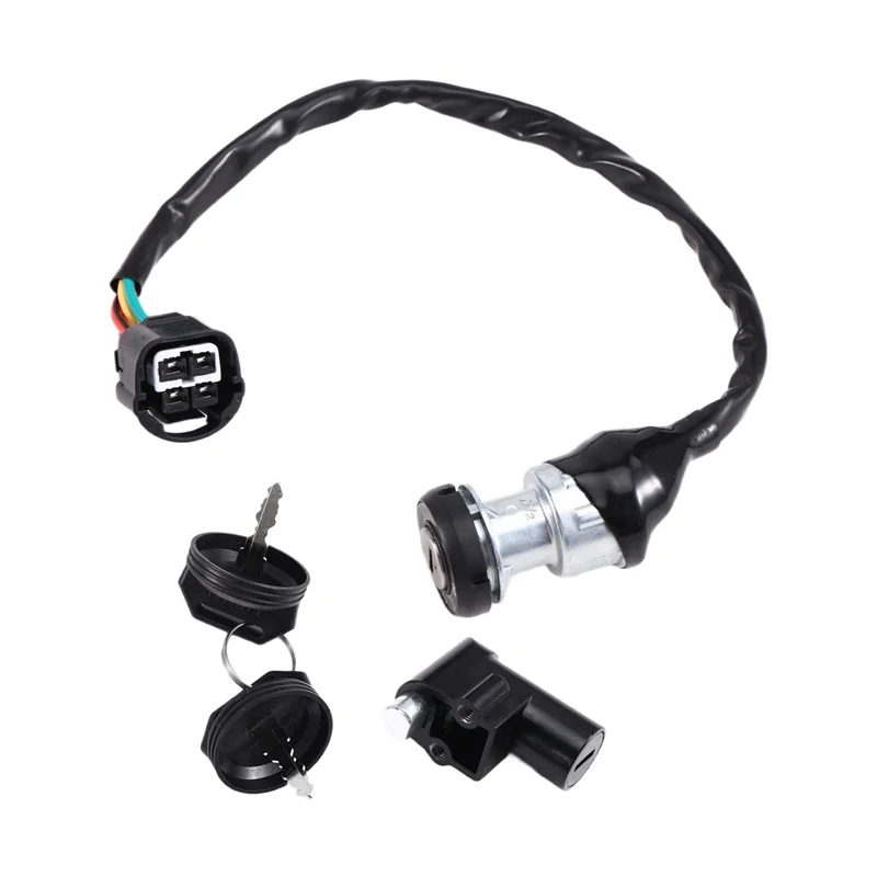 【가격 인하! !】Linhai T-Boss 550 48295 ATV UTV에 적합한 2개의 키가 있는 4선 점화 스위치