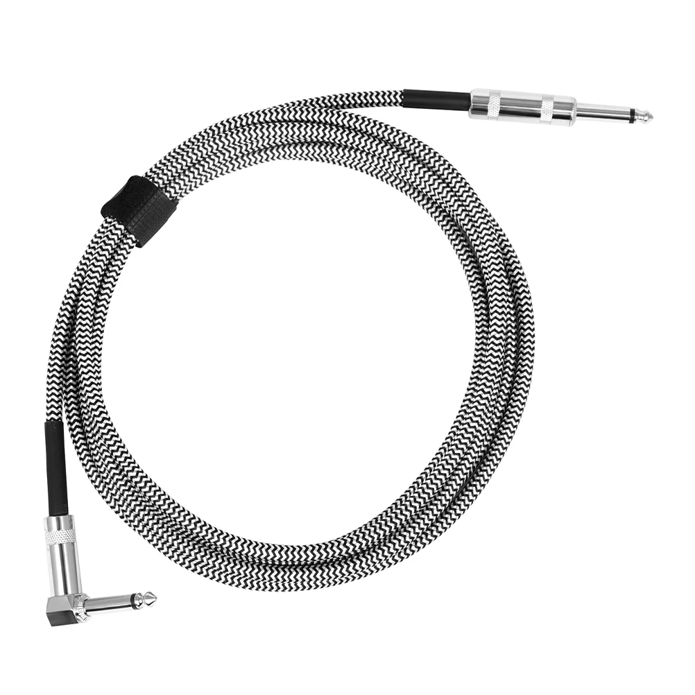 

6.35Mm Connection Noise Reduction Patch Cable For Electric Guitar Bass Keyboard Drum Mixer Microphone Durable Anti Slip Audio