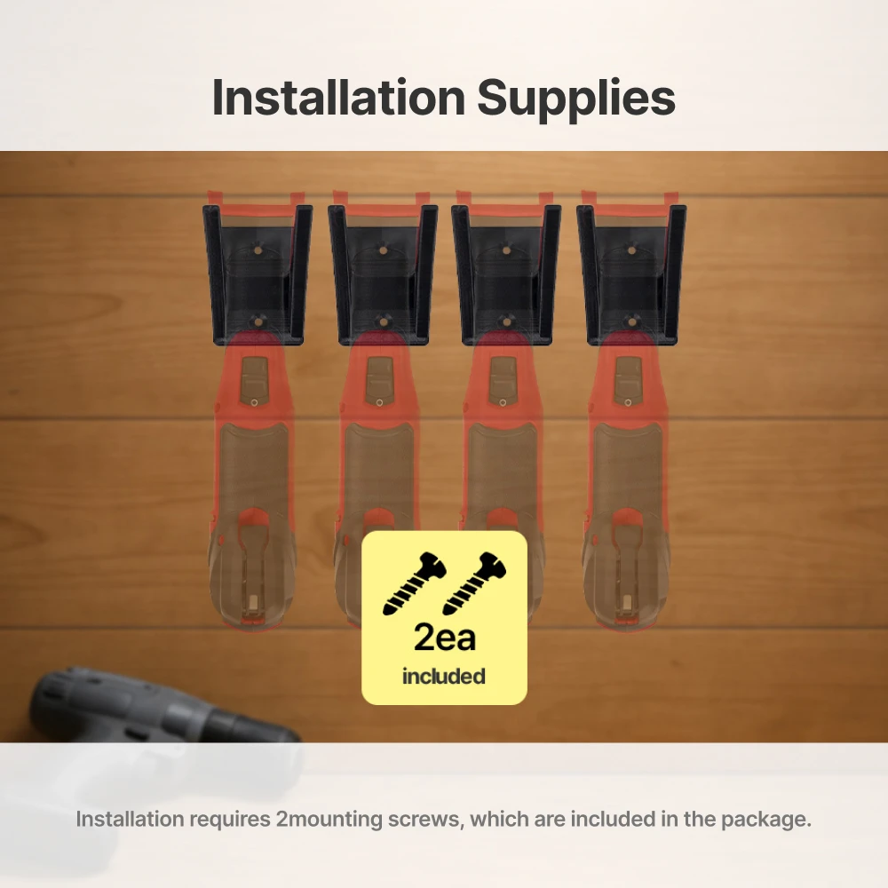 Wall Mount Power Tool Hanger, Tool Storage Bracket Fits M18 2836-20, Multi Tool Holder With Mounting Screws