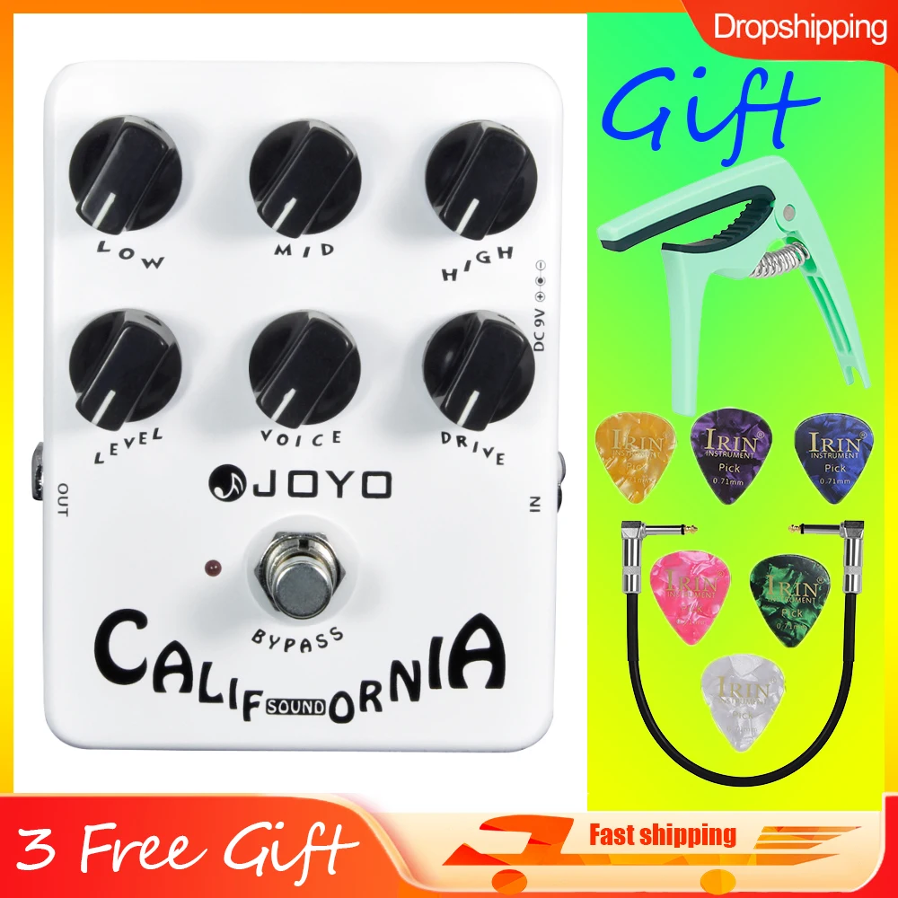 

JOYO JF-15 California Effect Pedal Sound Amp Simulator Overdrive Pedal Distortion Rock Tones from OD to Dist for Electric Guitar