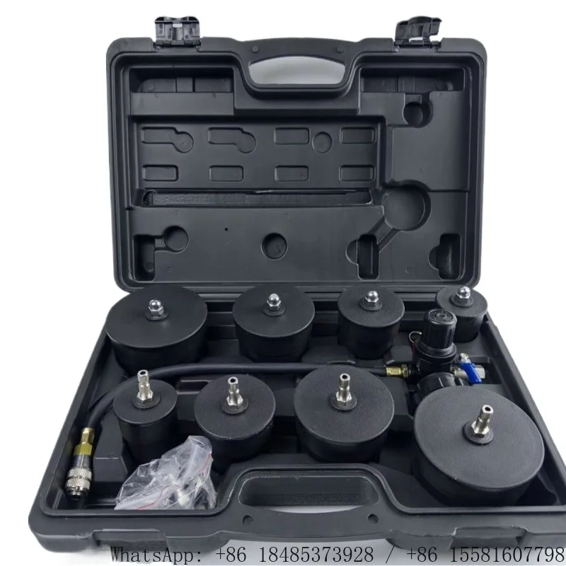 3 Set Turbo Boost Leak Tester Set 9 Sizes Plugs Turbocharger System Air Leak Test Tool with Portable Storage Case