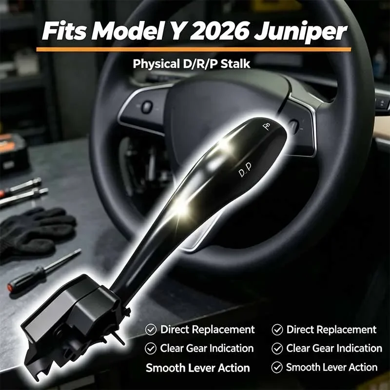 Physical Gear Lever For Tesla 2026 Model 3 Gear Selector D R P Switch Autopilot Indicator Knob 3 Accessories