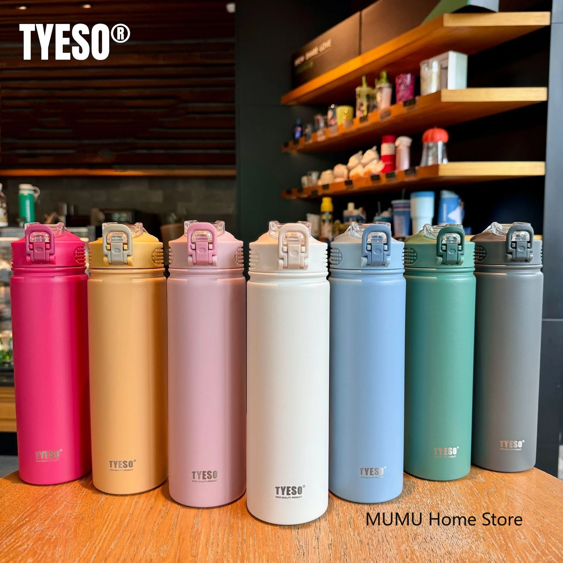 Tyeso 600/750ML Thermo Bottle Stainless Steel Vacuum Flask  Keep Cold And Hot Travel Mug Tumbler Insulated Cup Sport Thermal Mug