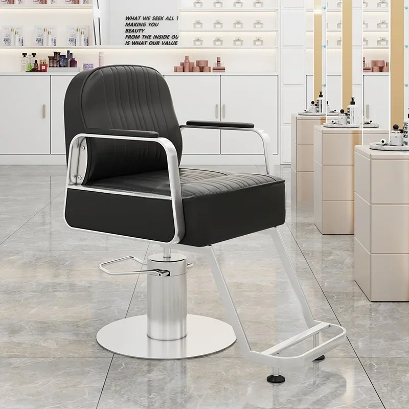 Nordic Hairdresser Barber Chairs Modern Barbershop Perm Hair Dyeing Barber Chairs Comfort Swivel Commercial Furniture Silla FYBC