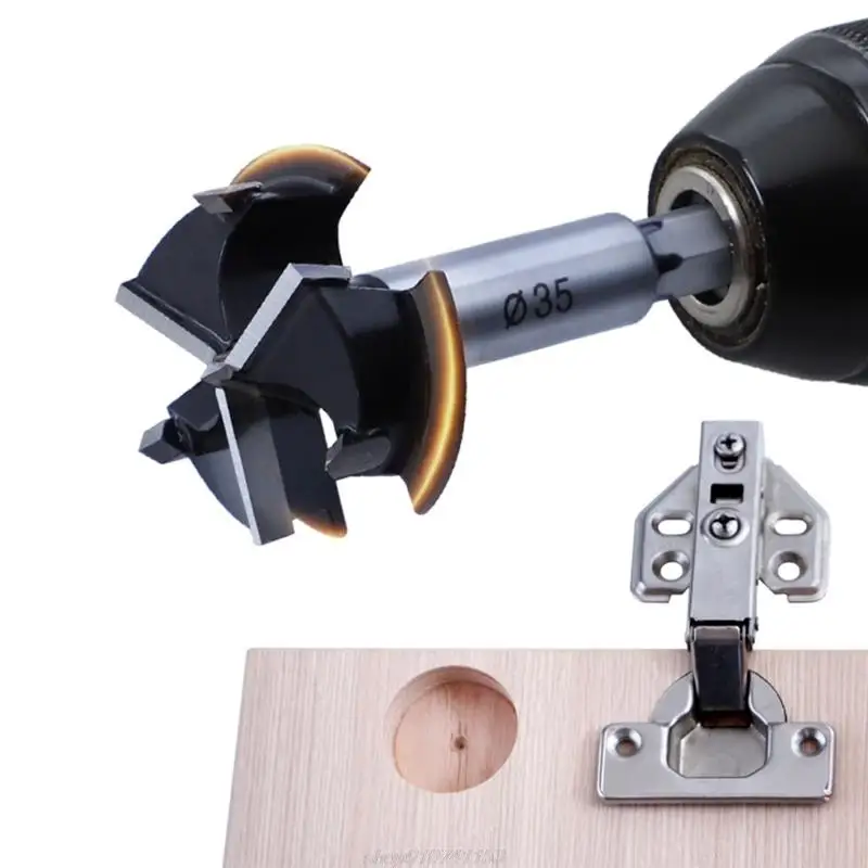 Ferramentas para Trabalhar Forstner Broca Buraco Viu Cortador Moagem Abridor 35 mm Dobradiça Ferramentas 12 mm Profundidade S29 22 Dropship
