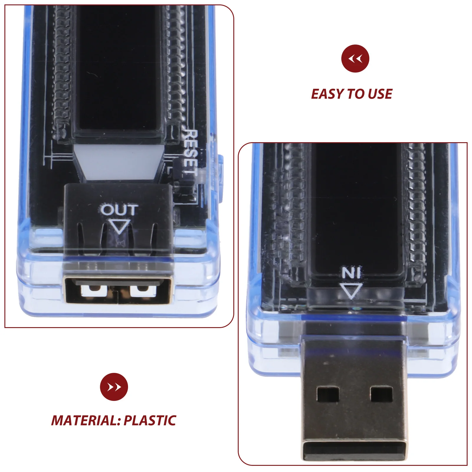 

USB Voltage Meter with LCD Display USB Tester for Current and Voltage Monitoring Digital Power Meter Portable Volt Amp Tester