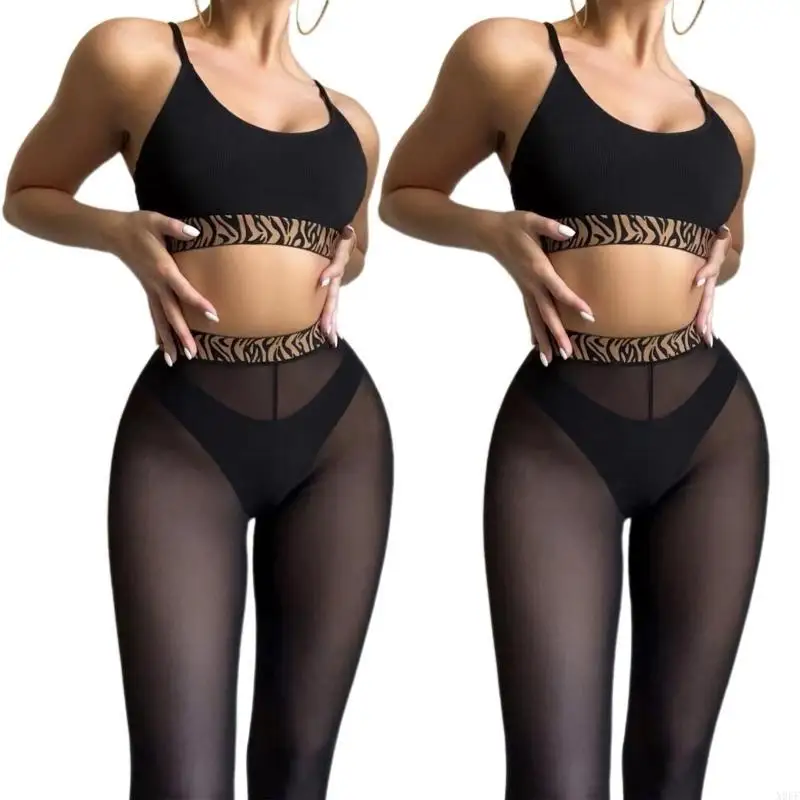 

X9FF женские сексуальные купальные купальники, укороченные майки для треугольного бикини, комплект с сетчатыми брюками