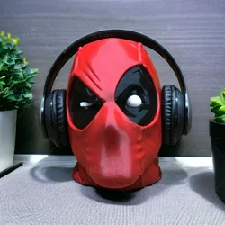 Deadpool Headphone Head 3D Printed Headphone Stand Bust Headphone Bracket Ornament Headset Head Model Birthday Christmas Gift