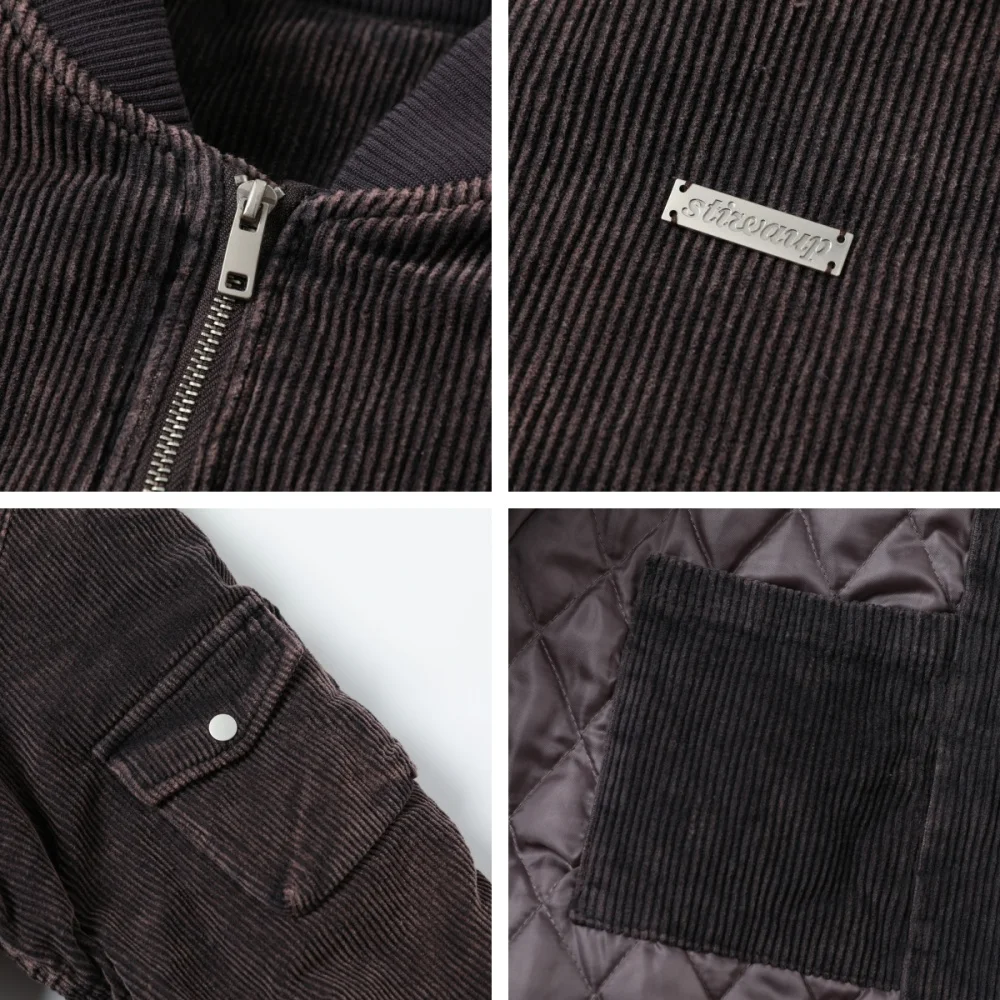 المرأة الشتاء ديمي الموسم سترة للنساء س الرقبة الأرجواني الداكن موضة المرأة الدافئة مبطن Bomber سترة معطف الشتاء الإناث