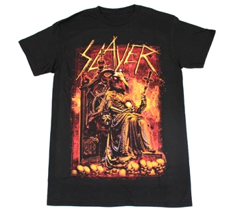 RIB Pentagram Goat Slayer Band T-Shirt Cotton Graphic Tee Men Women Summer Streetwear