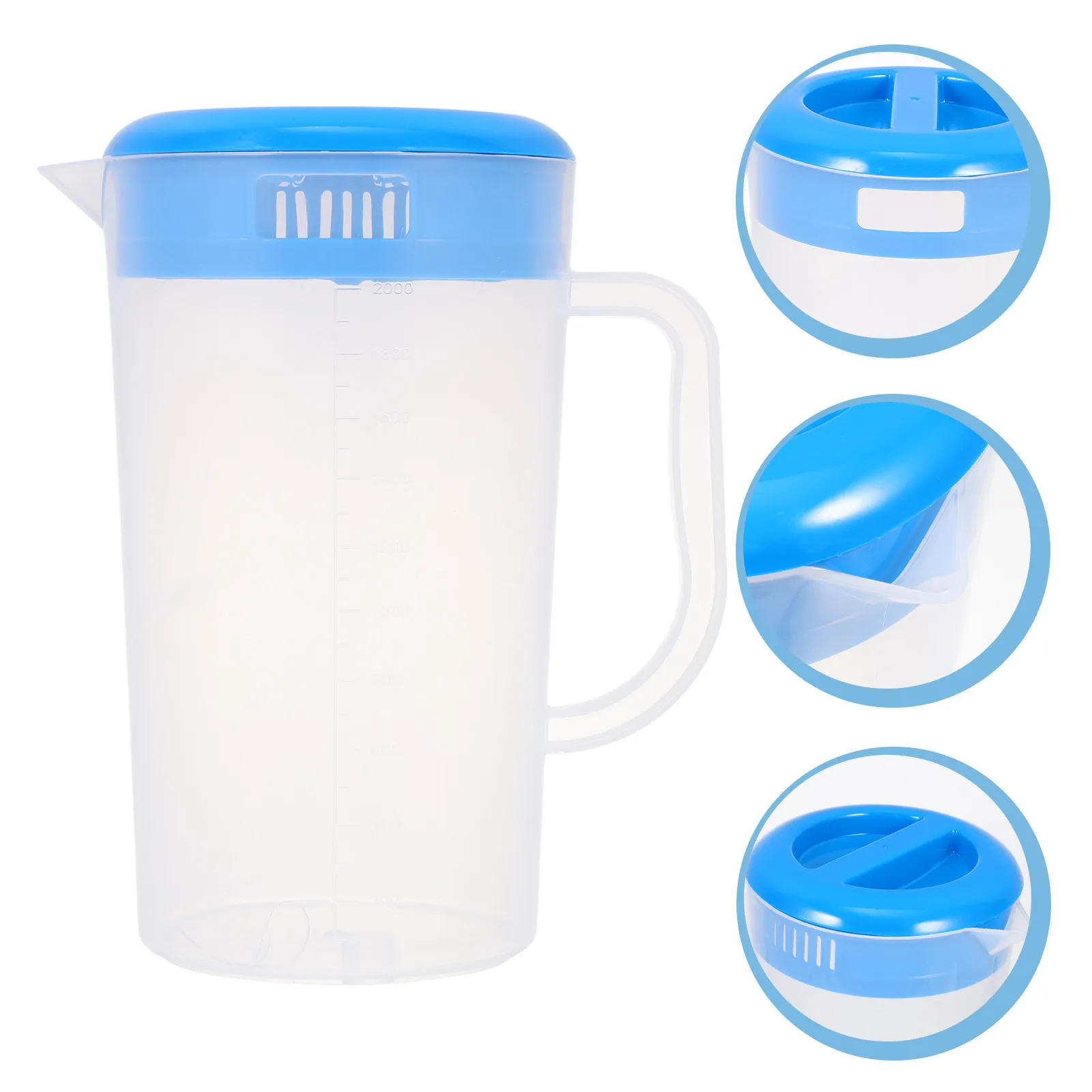 Elegant Simple Design Cold Water Pitcher Large Capacity Plastic Water Serving Jug for Lemonade Stand Beverages Freezer Friendly