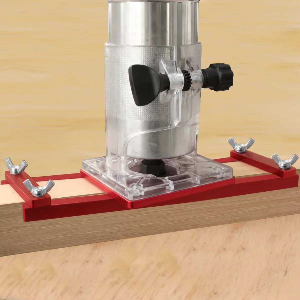 Woodworking Router Base, 2-in-1 Concealed Fastener Slot Bracket Trimmer Base, Cabinet Wardrobe Furniture Groove For Woodworking