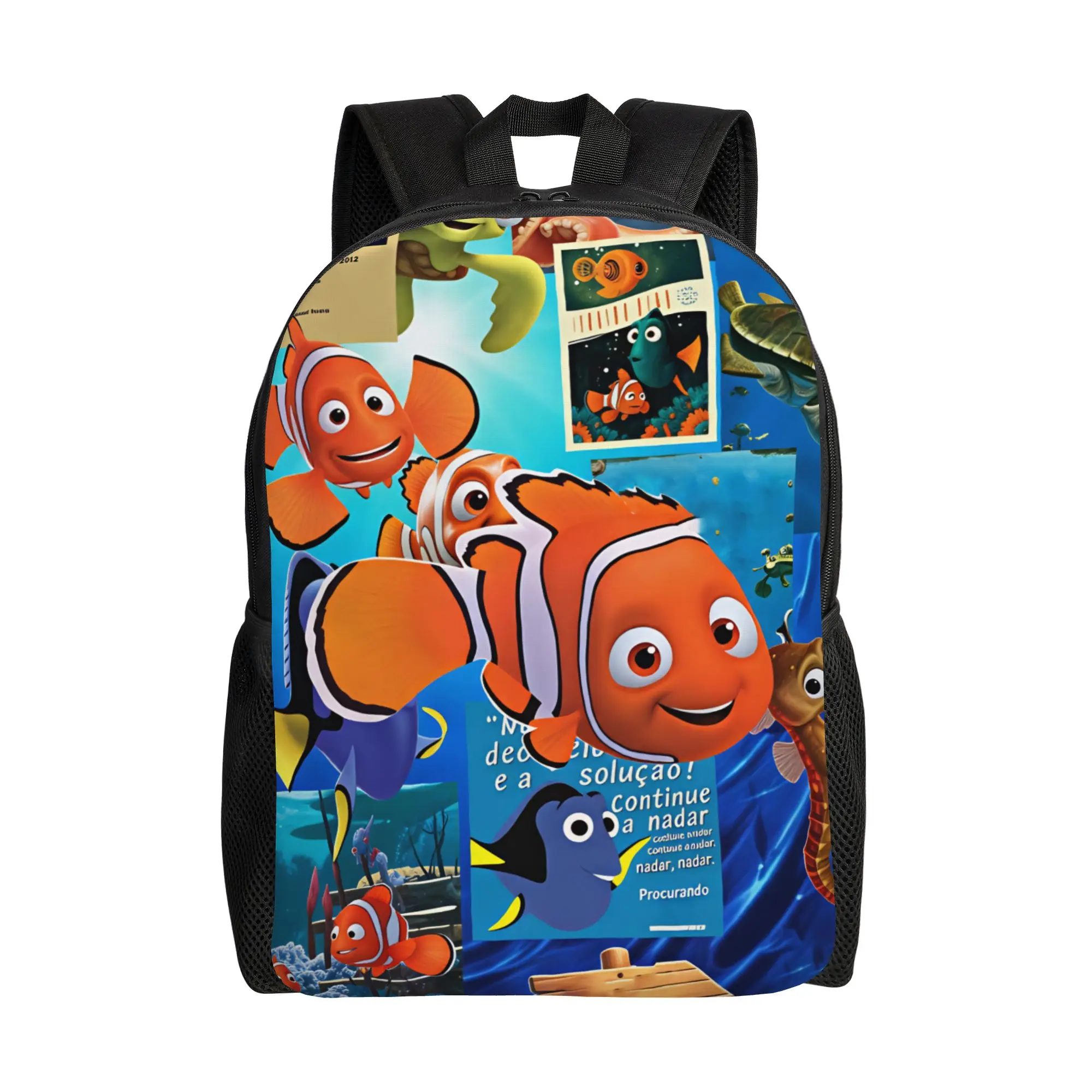 Finding Dorys Nemos Backpack Movie  Female Polyester Daily Backpacks Lightweight Streetwear School Bags Rucksack