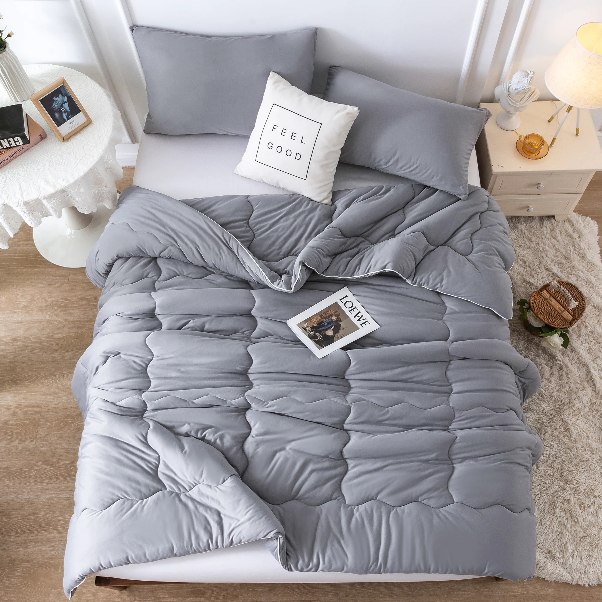 

Cloud Soft Feeling Class a Skin-Friendly full Cat Petting Feeling Bare Sleeping Close-Fitting Moisture-Absorbing Quilt