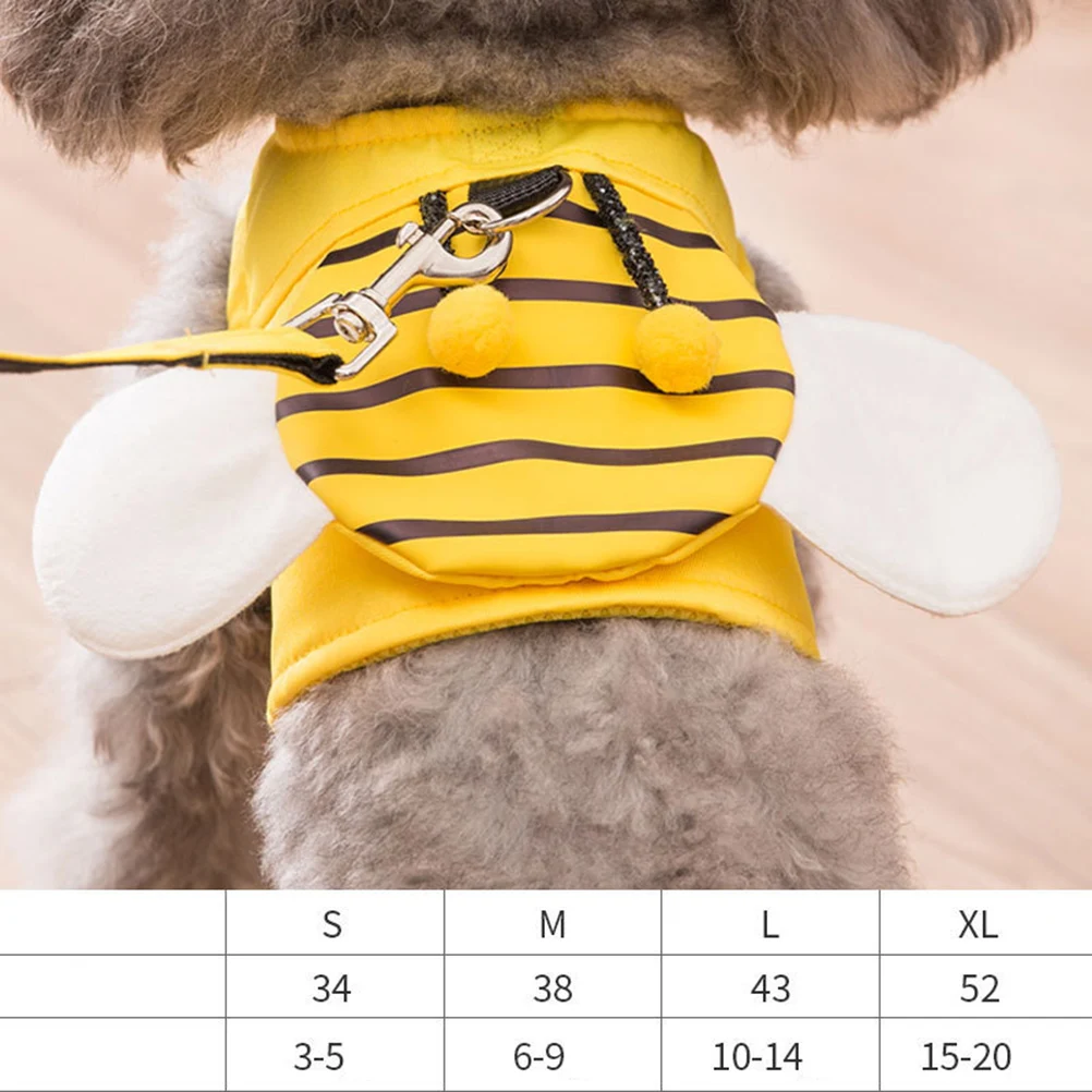 

1 Set Pet Vest Type Pulling Rope Dog Vest and Leash Set Pet Harnesses Set Dog Chest Straps for Pet Dog Use (Yellow, Size )