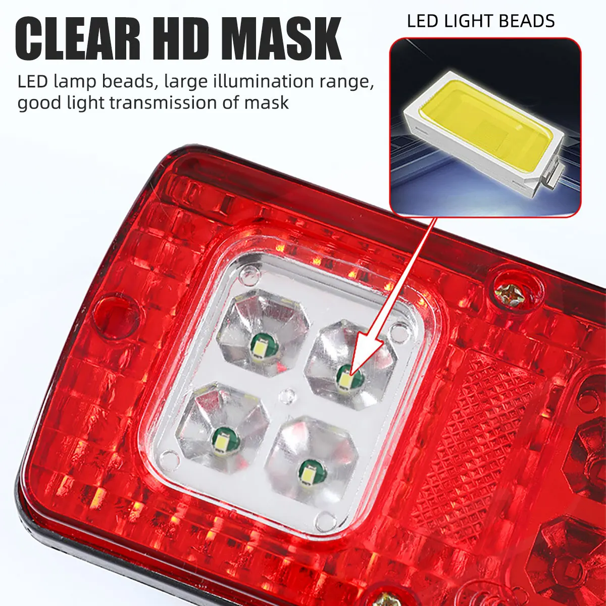 2szt 24V 19LED Światło tylne do samochodów ciężarowych Światło kierunkowskazu Światło stopu do przyczep Ciężarówki do łodzi Światło cofania Światło cofania