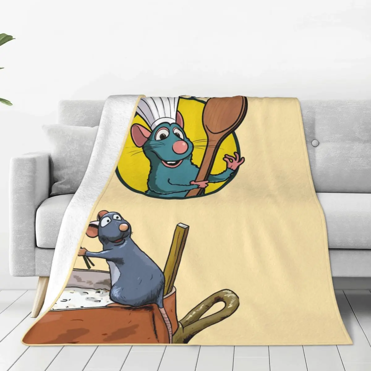 Ratatouille Cook Chef Remy Merch Blankets Flannel Printed Sofa Throw Blanket Comfortable Warm for Bedroom Bedspread