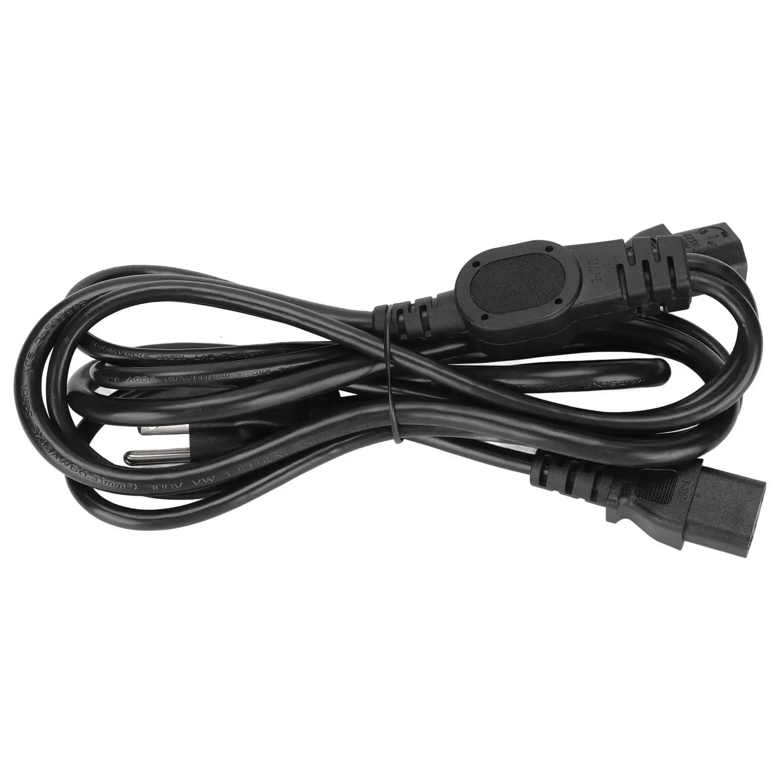 5-15P Male PC Power Cord, IEC320 C13 Female Cable, US Plug 125-250V for scanner & for kettle , Durable PVC