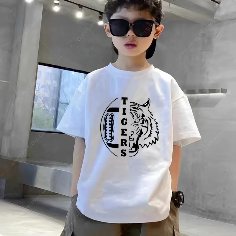 Funny Kids Tshirts Rugby Funny Boys Girls T-shirts Kids Childrens Anime Gift Present Little Baby Harajuku Shirt Clothes Tigers